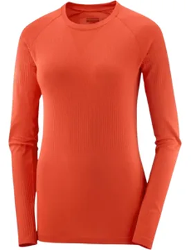 SENSE LS TEE DAMEN Damen Rot XL - Salomon - FashionsVida