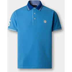 Polo de hombre de manga corta fit regular insignia de silicona