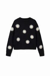 Pull fleurs brodées BLACK 5/6 female