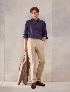 Pantalón hombre sport básico con cinturilla extensible,regular algodón spandex - Dustin - FashionsVida