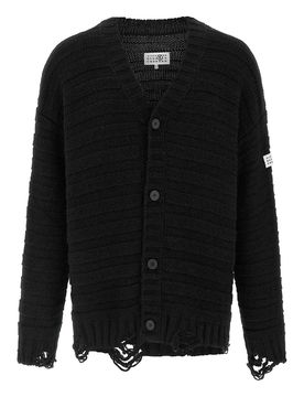 Cardigan in lana angosciata