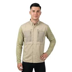 Solar Pro Long Sleeve Shirt Khaki M Men
