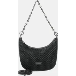 Bolso de PU con cremallera y asa de cadena