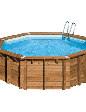Piscina madera redonda 428x136cm - GRE - FashionsVida