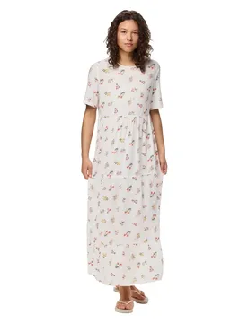 Robe Longue à Manches Courtes Evie Ankle Bright White / New Flower L