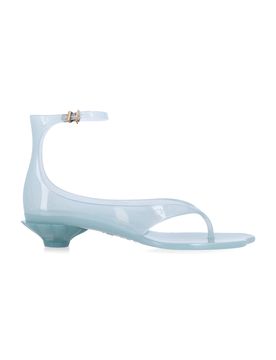 Chloé Transparent Jelly Sandals with Wavy Sole and Shell Heel