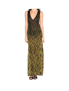 Vestito lungo smanicato Donna animalier