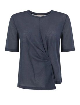T-Shirt Ophelia In Misto Cotone Marine