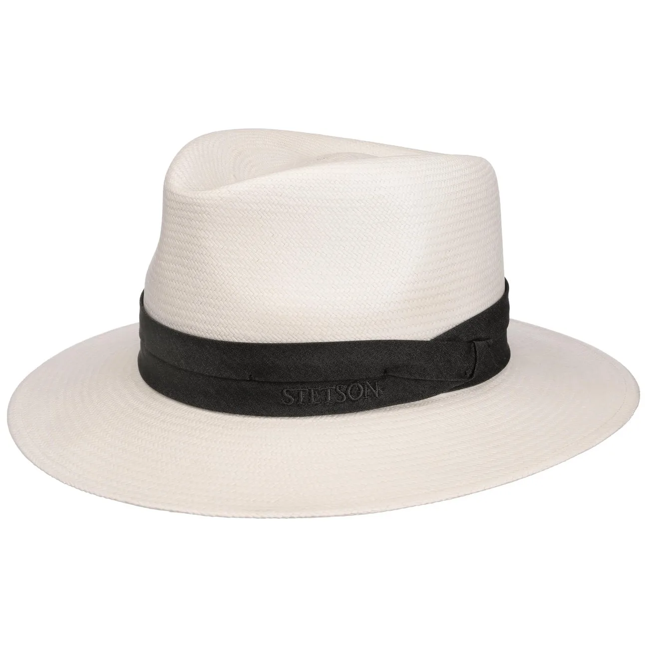 Jefferson Bleached Panama Hat by - cream white - Size: 61 cm - Stetson - FashionsVida