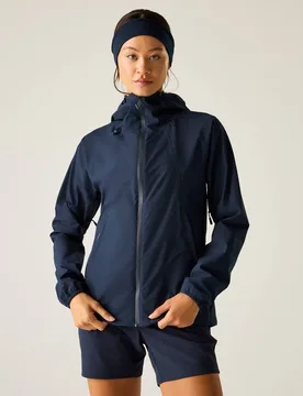 Women's Torrek Breathe Easy Hooded Waterproof Jacket in Mid Navy Size: 16 - Mid Navy - Size: 16 - Dare 2b - FashionsVida