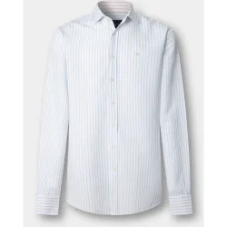 Camisa de hombre lino rayas fit tailored