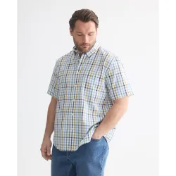 Camisa de manga corta hombre tallas grandes de cuadros