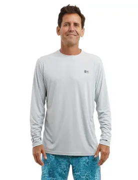 Vaportek Goione Wahoo Uv Long Sleeve T-shirt Light Grey L Men - PELAGIC - FashionsVida