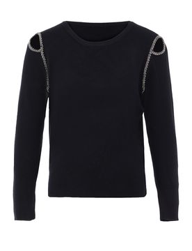 NAEMI Jersey gris plateado / negro