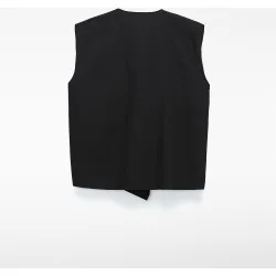 Top de mujer de algodón orgánico con pliegues