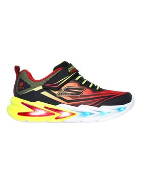 Sneakers rosse con luci chiusura a strappo Flex-Glow Ultra 34