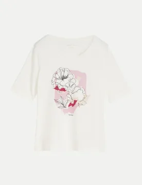 T-Shirt mit Print Weiß M - Tom Tailor Casual - FashionsVida