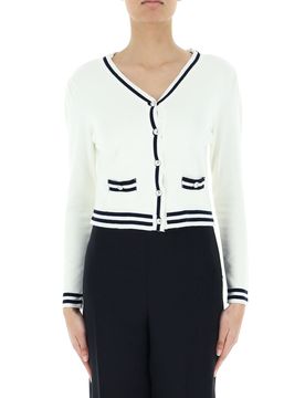 Cardigan scollo V BIANCO UNI