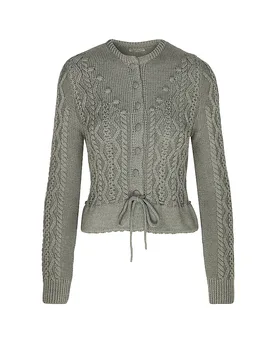 Gilet traditionnel en tricot LENE vert L - Gottseidank - FashionsVida