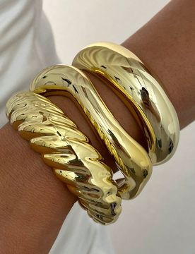 Piezas/1 pieza Pulsera brazalete abierta estilo bohemio elegante y casual vintage para mujer en dorado CCB, adecuada para uso diario, fiestas y vacaci