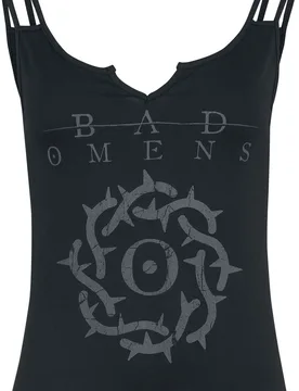 Top - Crown - XXL bis 4XL - für Damen - Größe 4XL - schwarz - Lizenziertes Merchandise! - Frauen - female - Bad Omens - FashionsVida