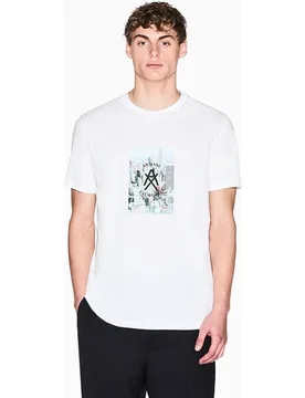 Camiseta de hombre de manga corta regular fit - Armani Exchange - FashionsVida