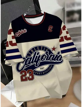 Camiseta deportiva personalizada para hombre, de verano 2025, casual, transpirable y que absorbe la humedad, para actividades al aire libre, letra P - Shein - FashionsVida