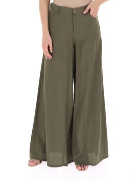 Pantalone wide leg VERDE OLIVA 38