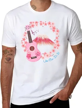 UKE CAN DO IT - Sakura Ukulele In Spring - Series 02 Sticker T-Shirt t shirts for man slim fit T-Shirt - Aliexpress - FashionsVida