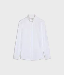Camicia con collo a polso uomo bianco