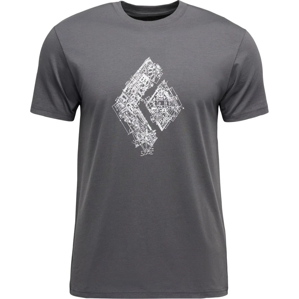 Camiseta de hombre M Engineered Diamond Ss Tee - Black Diamond - FashionsVida