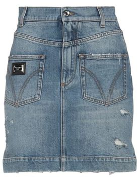 Dolce&Gabbana Falda vaquera Mujer Azul marino 40 Mujer