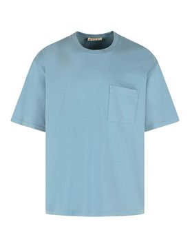 Marni T-shirt in cotone azzurro