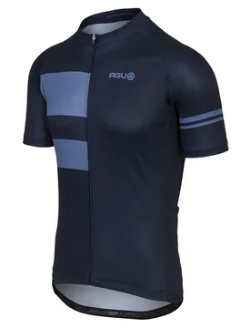 Maglia A Maniche Corte Stripes Essential Deep Blue - AGU - FashionsVida