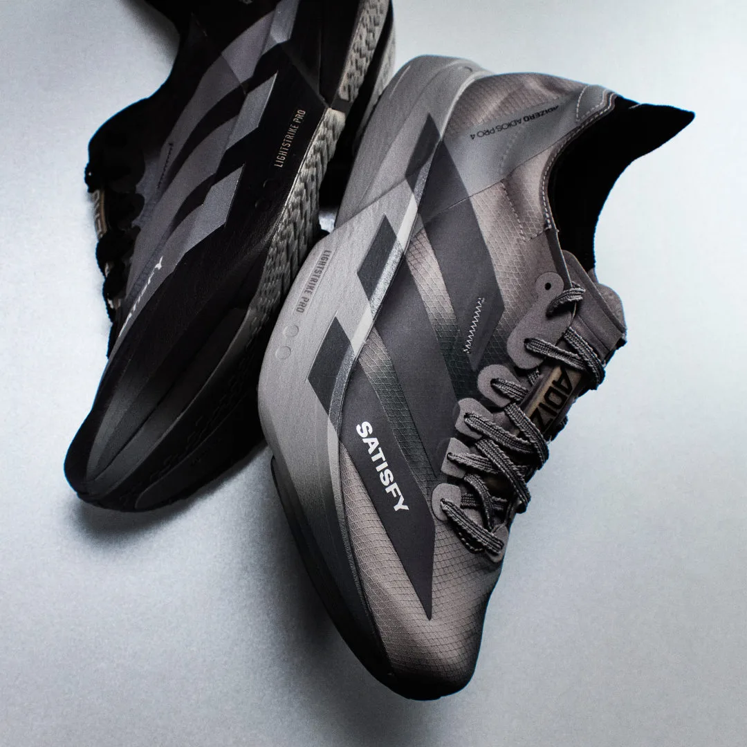 ADIZERO ADIOS PRO 4 SATISFY 40 2/3 Core Black / Grey Five / Grey Three - Adidas - FashionsVida