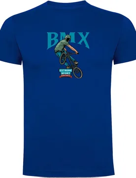 Maglietta A Maniche Corte Bmx Extreme Royal Blue - Kruskis - FashionsVida
