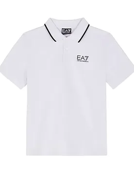 Ea7 Emporio Armani Polo à Manches Courtes 7b000023_af12901 White 6 Années Garçon - Giorgio Armani - FashionsVida