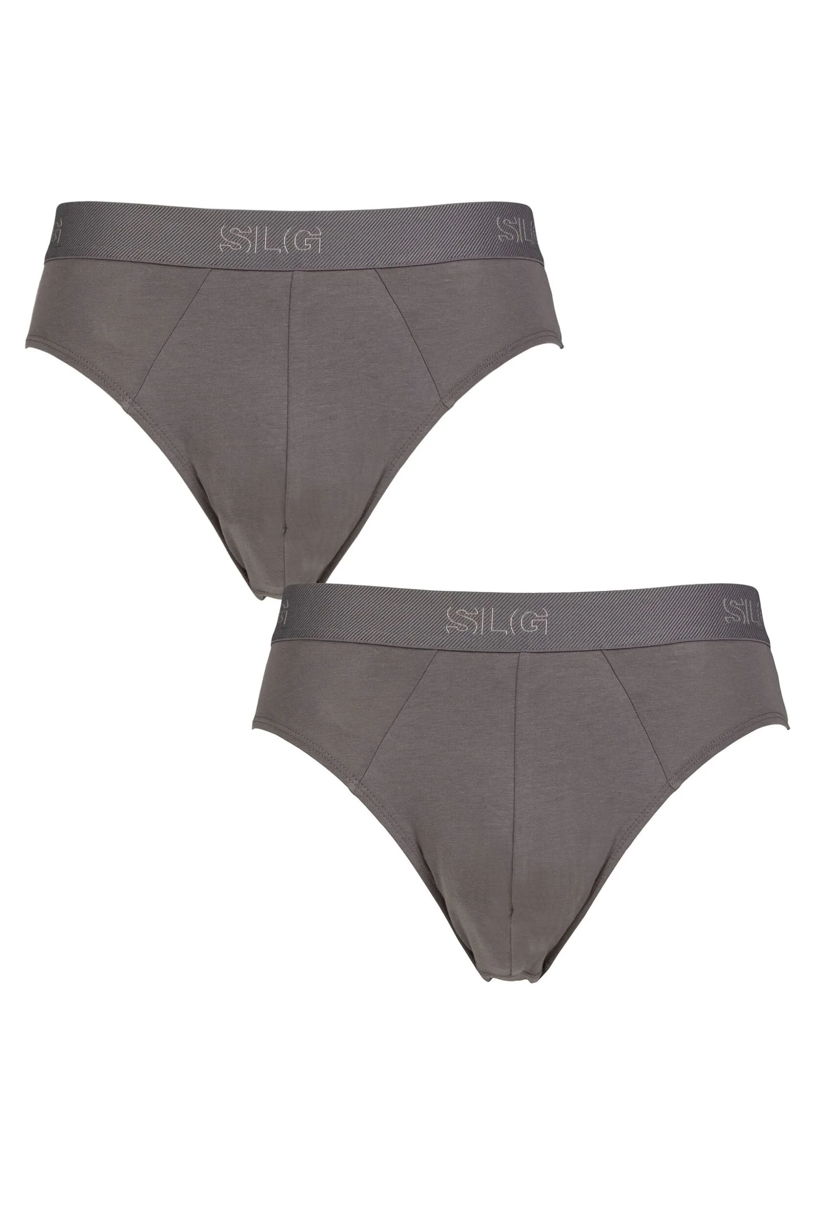 Mens 2 Pack SLG Baselayer Briefs Shiver XL - Grey - Size: Extra Large - Sloggi - FashionsVida