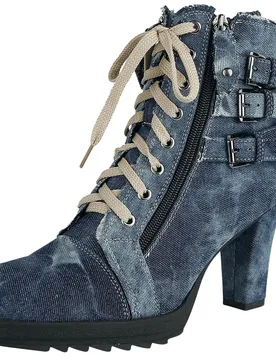 Rock High Heel - Ivy - EU36 bis EU42 - für Damen - Größe EU38 - blau - Frauen - female - Rock Rebel by EMP - FashionsVida