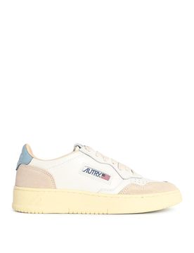 Sneaker basse in pelle bianca da medaglia