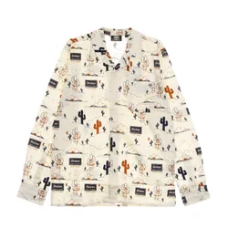 Camicia Manica Lunga Uomo Bettles Aop L/s Shirt Ecru