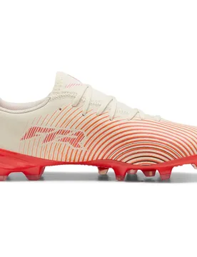 Chaussures De Football Future 9 Play Fg/ag Sugared Almond / White / Ultra Red / Black EU 45 unisex - Puma - FashionsVida