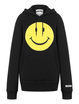 Felpa con stampa motivo smiley