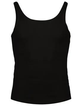 T-shirt Sans Manches Ribbed Black S