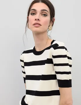 Jersey de mujer de manga corta bicolor - Lola Casademunt - FashionsVida