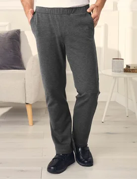Jersey-Hose Relaxed-Fit - Anthrazit meliert - male - Size: 58 - Avena - FashionsVida