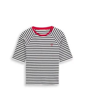XXL striped raglan T-shirt female