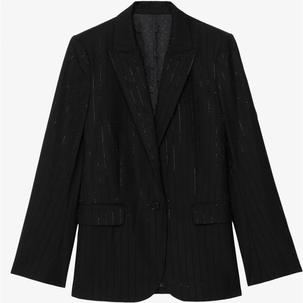 Zadig & Voltaire - Blazer de mujer estructurado recto con strass - Zadig & Voltaire - FashionsVida