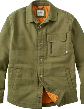 Surchemise en coton doublée - Taranaki Canvas Quilted Overshirt Khaki en Coton - Taille XL - Kaki - Passenger - FashionsVida