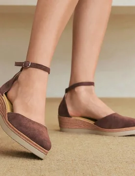 Sandalias de plataforma y cuña de cuerda tejida para mujer, estilo de vacaciones BOHO Chic, atuendo retro de música country americana para festival - Shein - FashionsVida